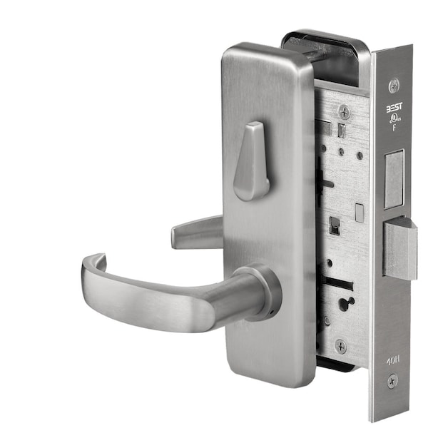 Best Grade 1 Privacy Mortise Lock, 14 Lever, J Escutcheon, Non-Keyed, Satin Stainless Steel Finish, Field 45H0L14J630 - main